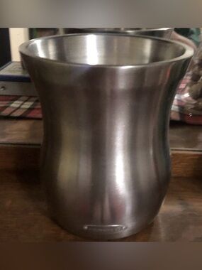 CALPHALON Ice Bucket / Wine Chiller/Utensil Holder 7.25" Brushed Stainless Steel